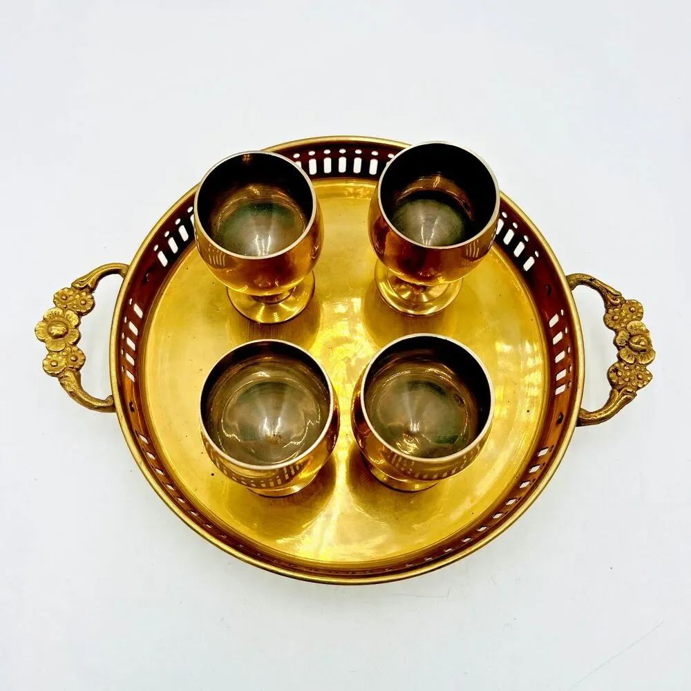 Beautiful MCM Solid Brass 4 Mini 3
